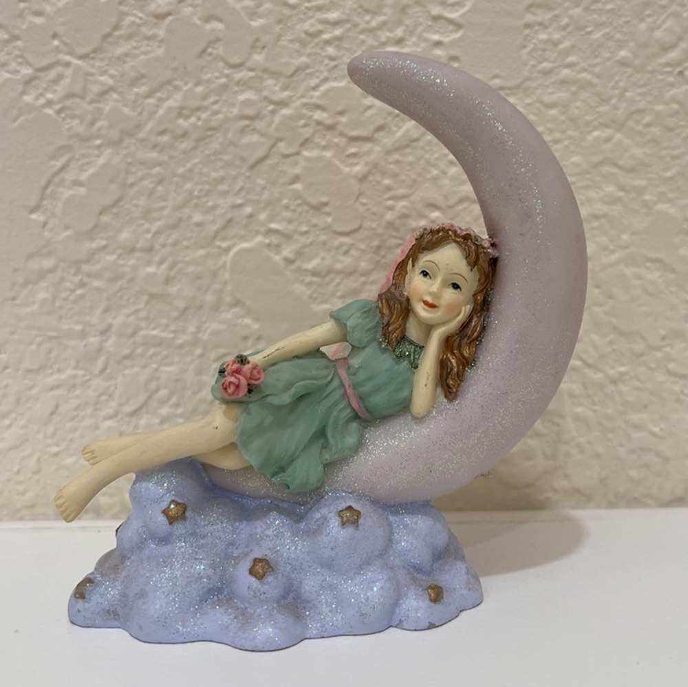 Dezine Moonbean Fairy Limited Edition Fantasy Fairy Figurine #5842 Cottagecore